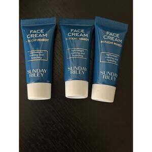 Sunday Riley FACE CREAM In-Flight Remedy Calming Hydrating .17 oz/5ml Lot Of 3